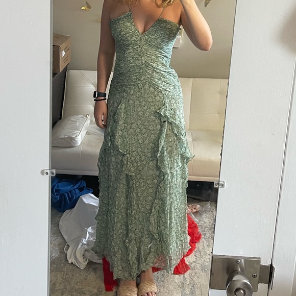 Shona Joy AURORE RUCHED FRILL MAXI DRESS - Picture 3 of 3